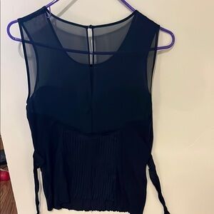 BCBGMaxAzria Blue Sleeveless Tank Top